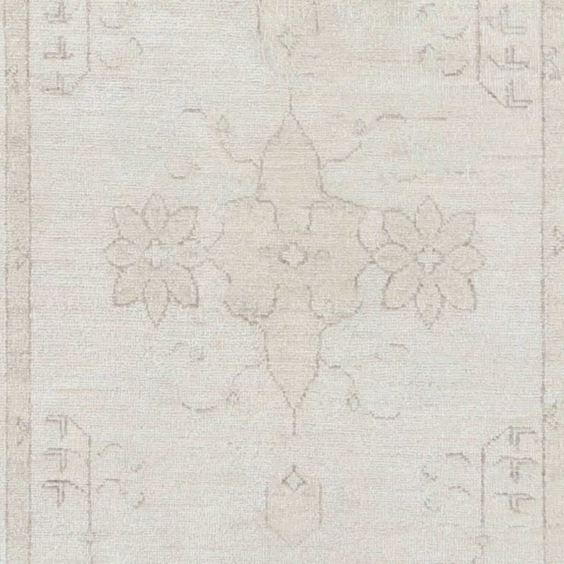 Tapis en laine turque noué à la main, motif floral, beige, 79 x 122 cm photo buy
