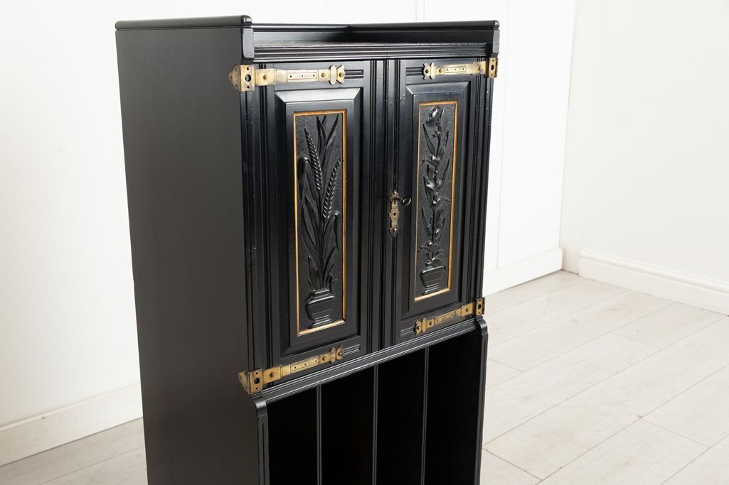 Aesthetic Movement Musician's Cabinet By Henry Ogden & Son, Manchester C.1880 photo 745.0