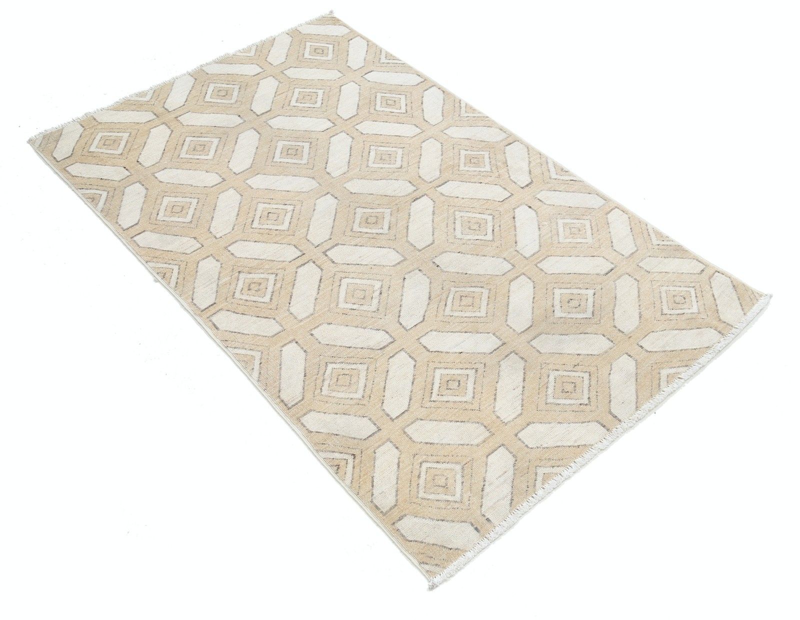 3x5 Ft Handgeknoopt Turks Vloerkleed voor Entree en Keuken. 100% Wol photo furniture