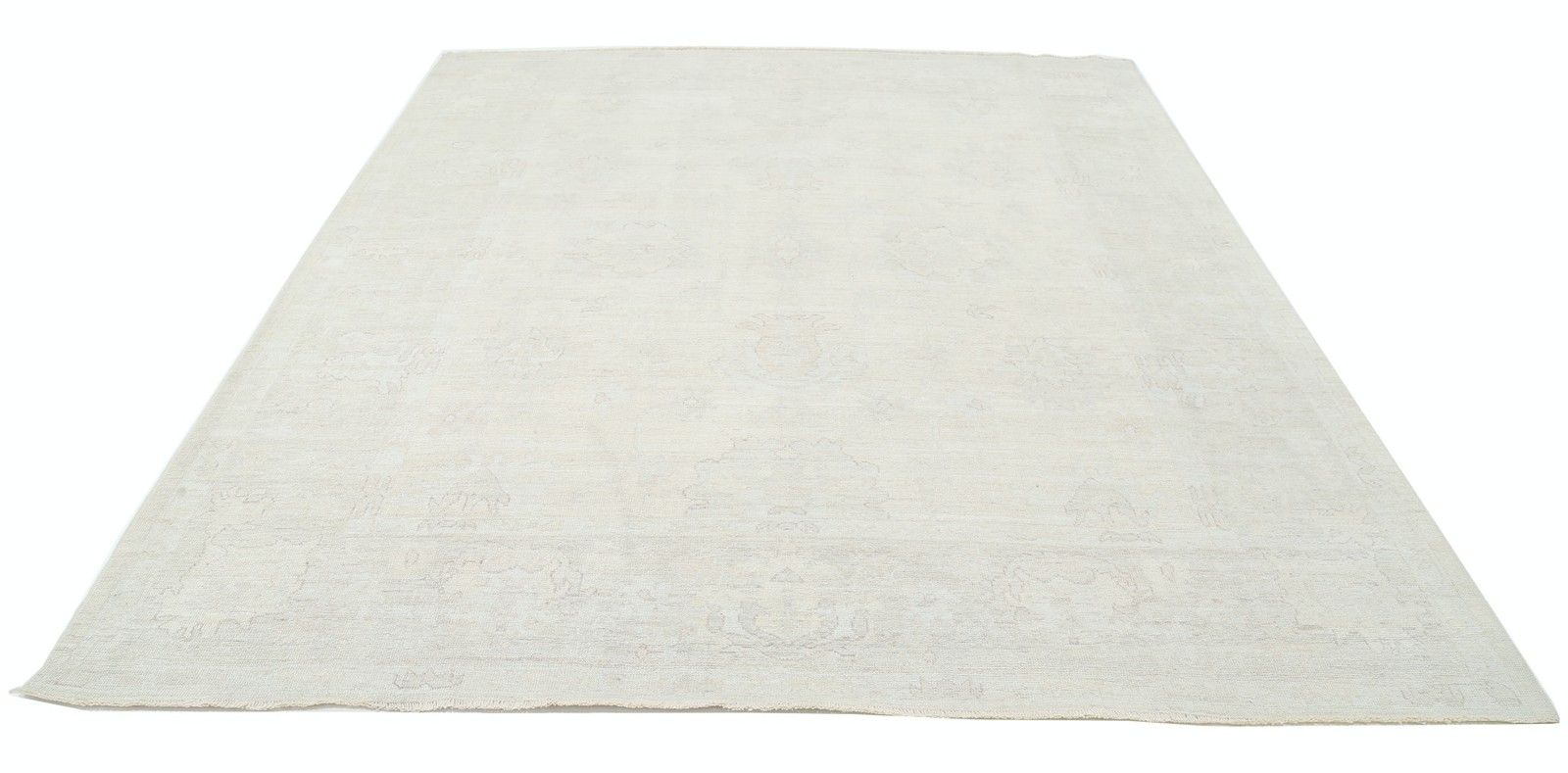 Grand tapis en laine noué à la main, 257 x 300 cm, traditionnel beige photo Textiles