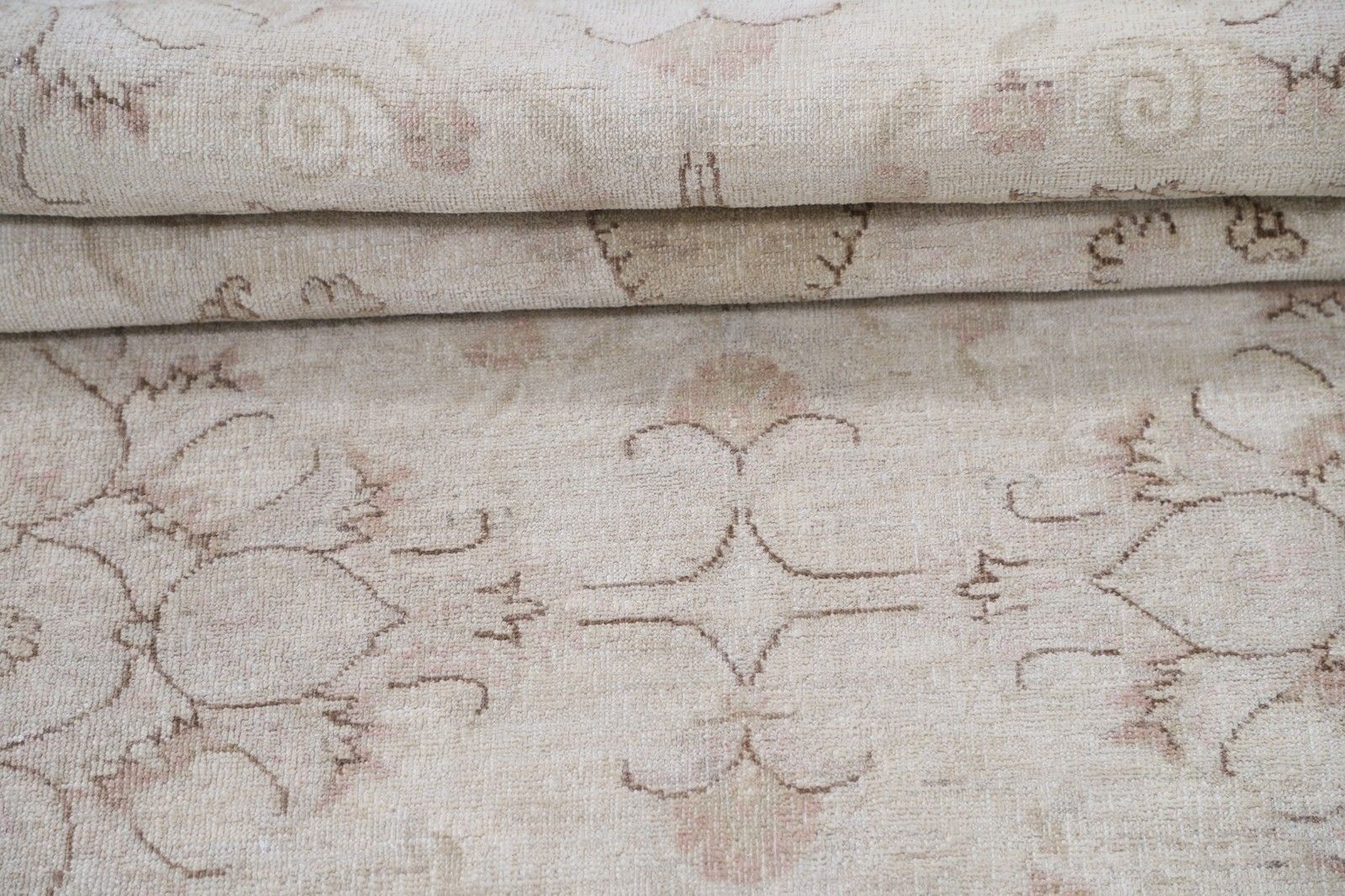 Tapis de couloir beige noué à la main, 0,82 x 1,81 m, pour couloir, corridor et cuisine photo Textiles