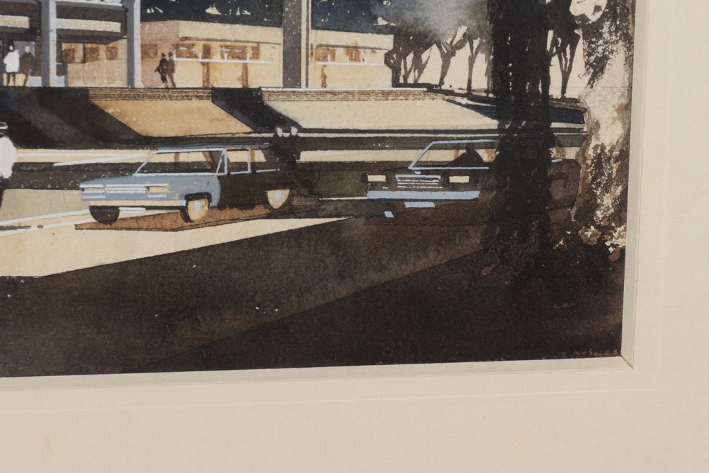 Architectural Perspective Watercolour For Kingston Hospital By Peter Sainsbury 1968 photo 950.0