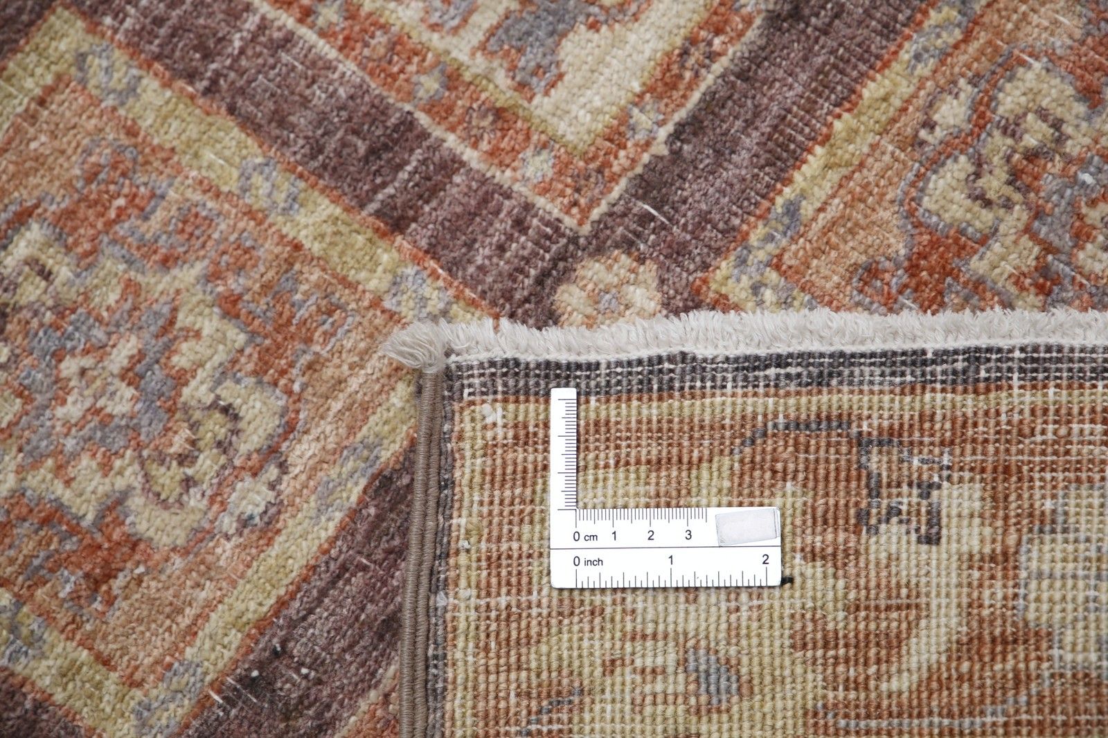 2.2x2.8 Ft Handmade Rust, Brown, Gold Rug. Geometric Floral Pattern Accent Rug photo buy