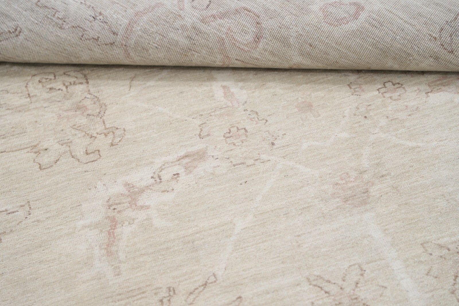 Tapis noué à la main beige, 100 % laine, 242 x 333 cm photo Textiles