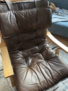 Vintage Danish Lounge Chair In Bentwood And Brown Leather photo furniture
