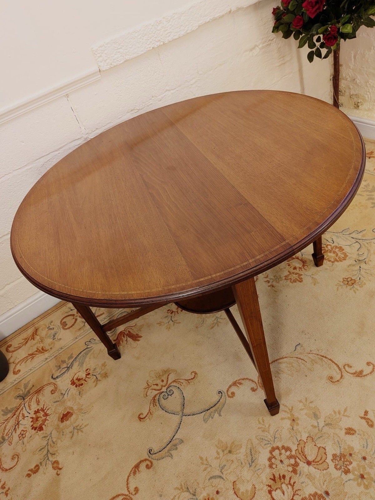 Victorian Warings Inlaid Circular Mahogany Table photo Furniture