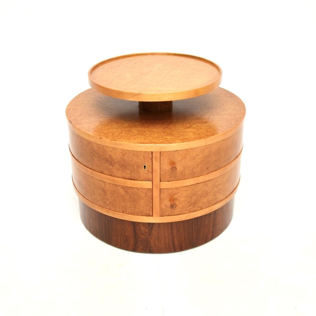 Art Deco Birds Eye Maple And Rosewood Occasional Table