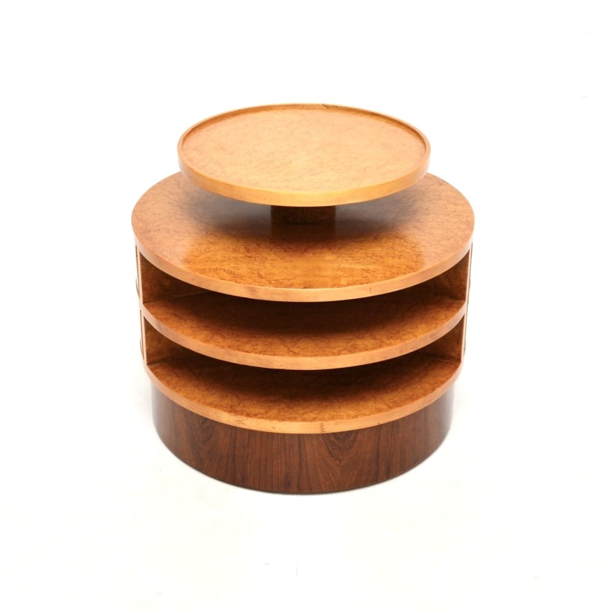 Art Deco Birds Eye Maple And Rosewood Occasional Table photo for sale