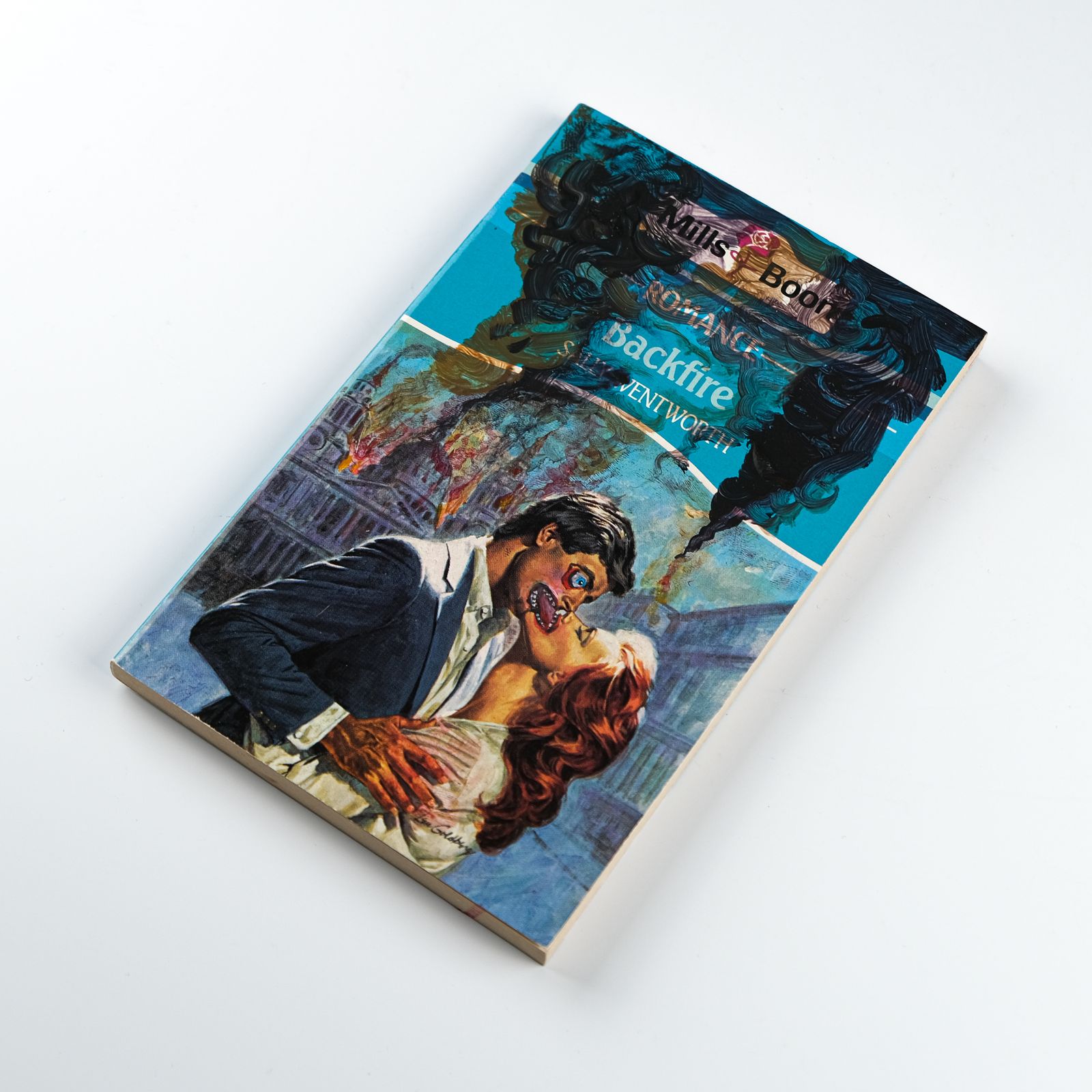 Jake Chapman 'Mills & Doom' Unique Hand Painted & Signed Rectified Novel, 2023 photo furniture