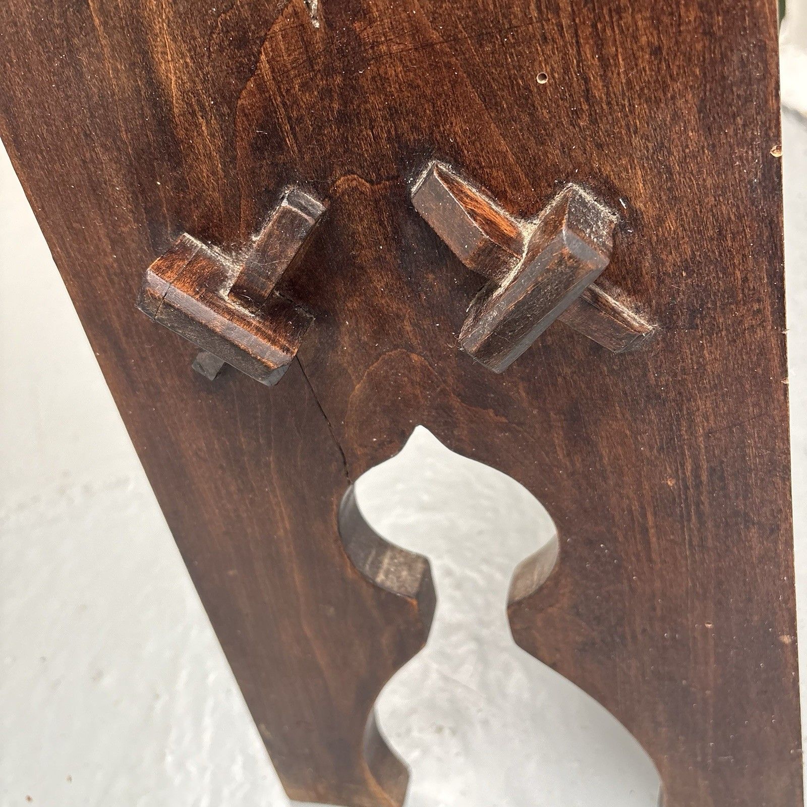 Antique French Arts & Crafts Oak Book Trough Or Magazine Stand Side Table photo for sale