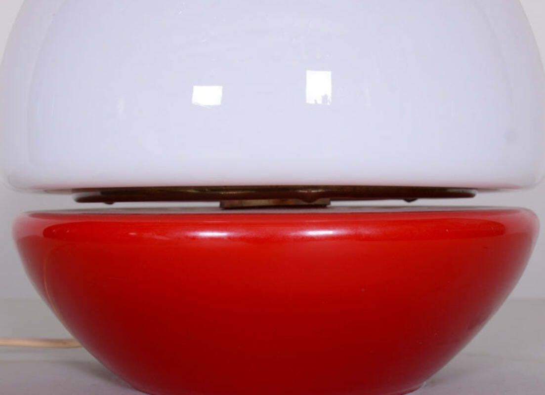 Mushroom Table Lamp Mid Century Glass štěpán Tabery 1960s Bohemia photo for sale