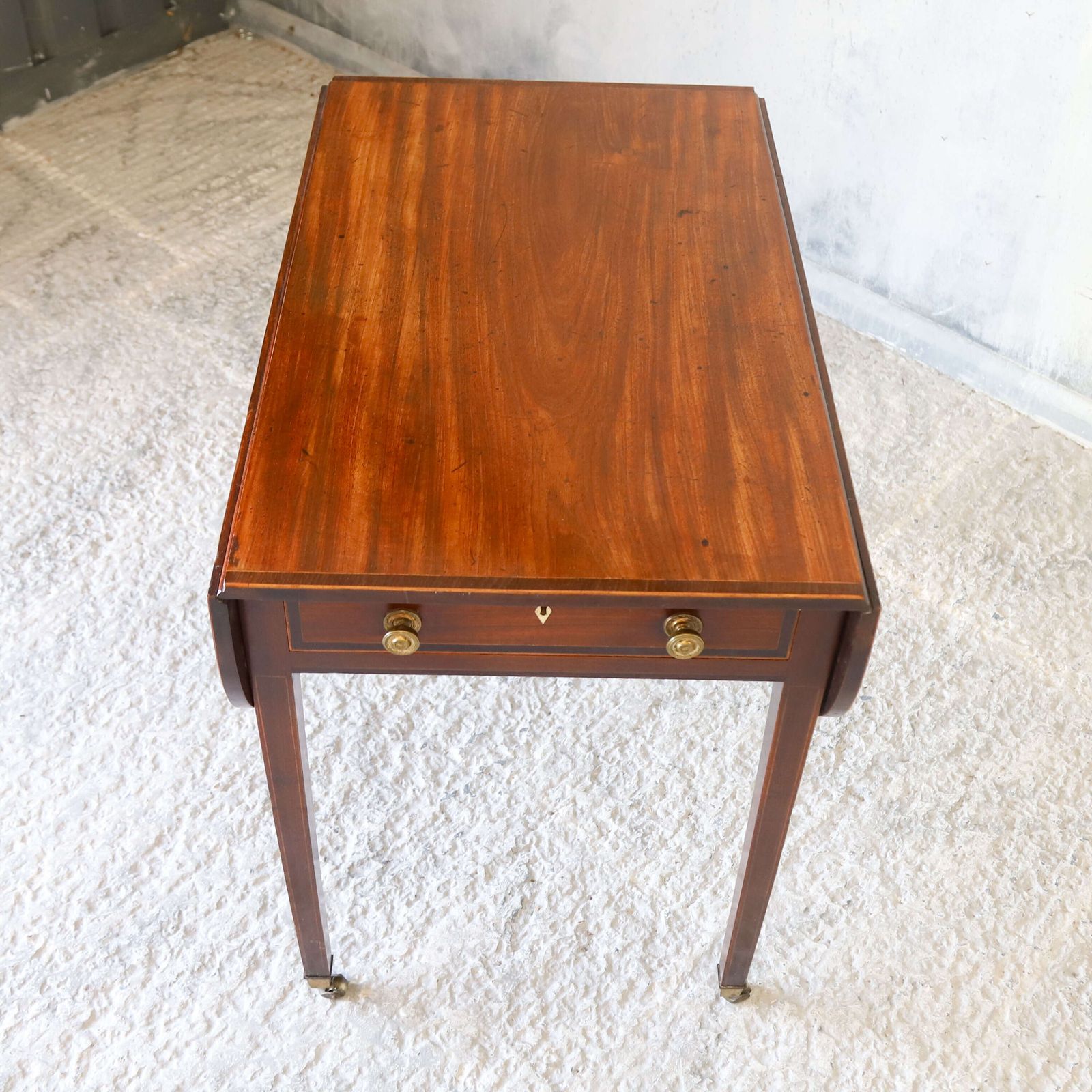 photo buy Late 18th Century Sheraton Style Mahogany Pembroke Table   Partridge Wood Cross Banding