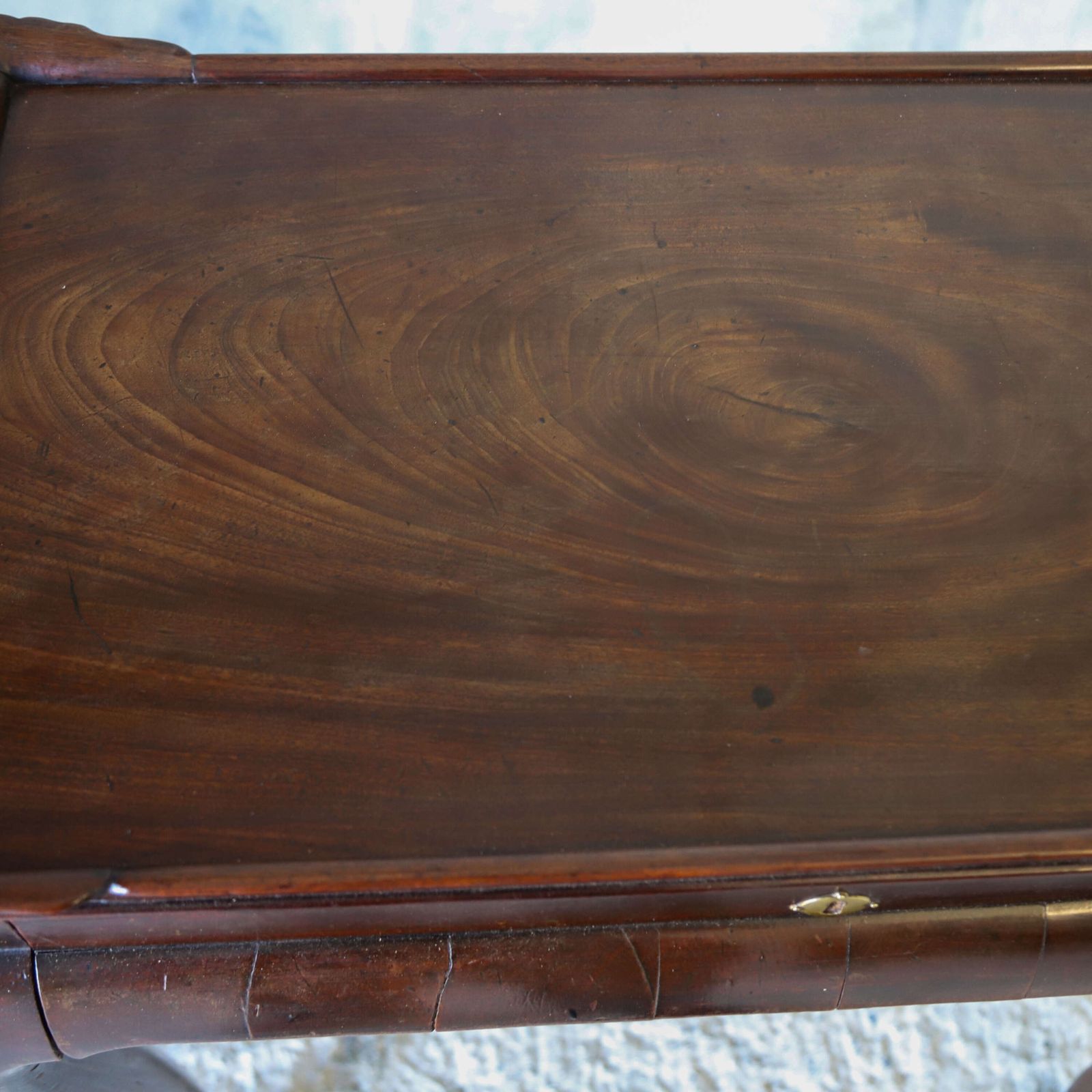 photo buy Early Georgian George II Cuban Mahogany Tray Top Silver Table With Cabriole Legs
