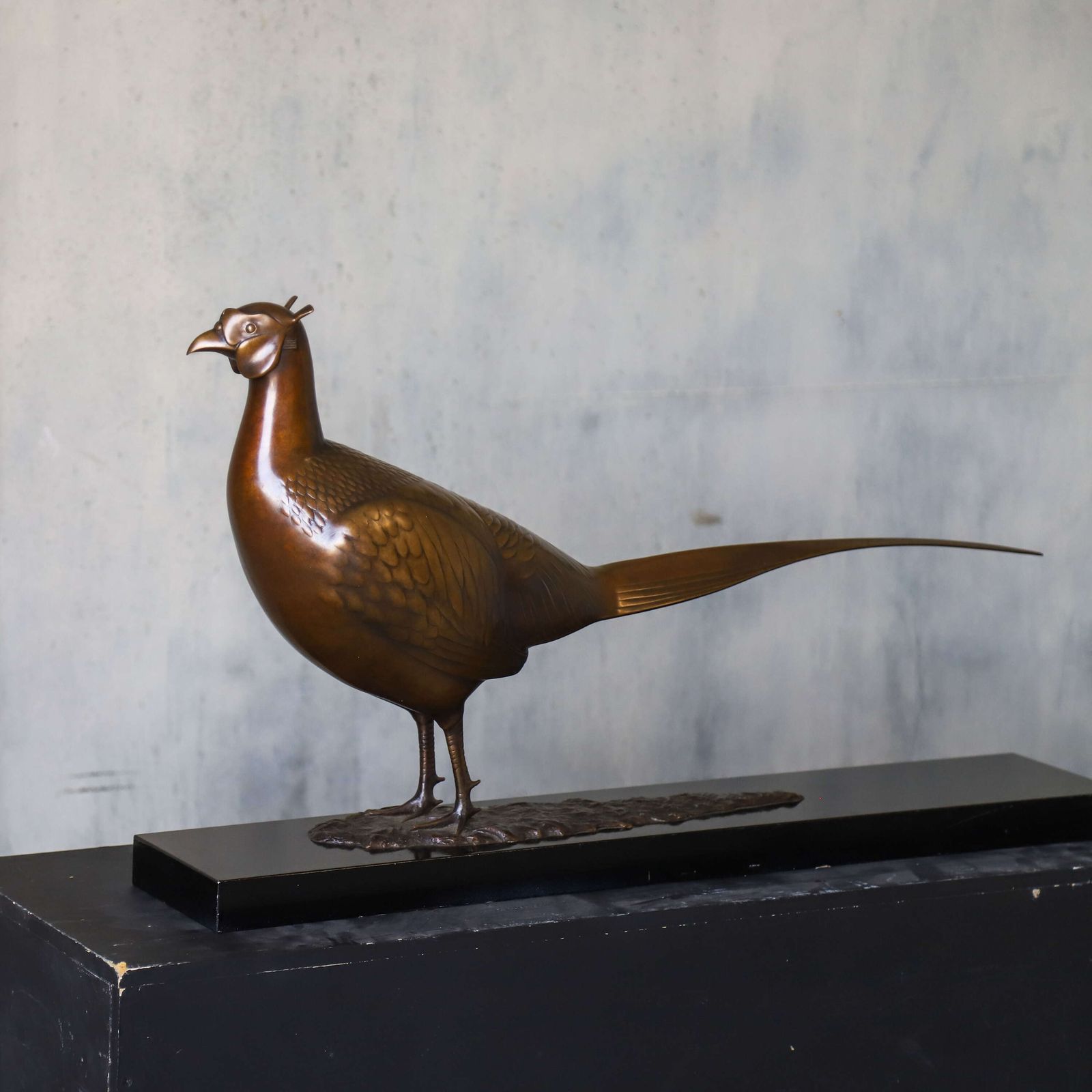 photo for sale Bronze Pheasant Sculpture By David Norris Frss, Limited Edition 1/9, Lost‑Wax Cast