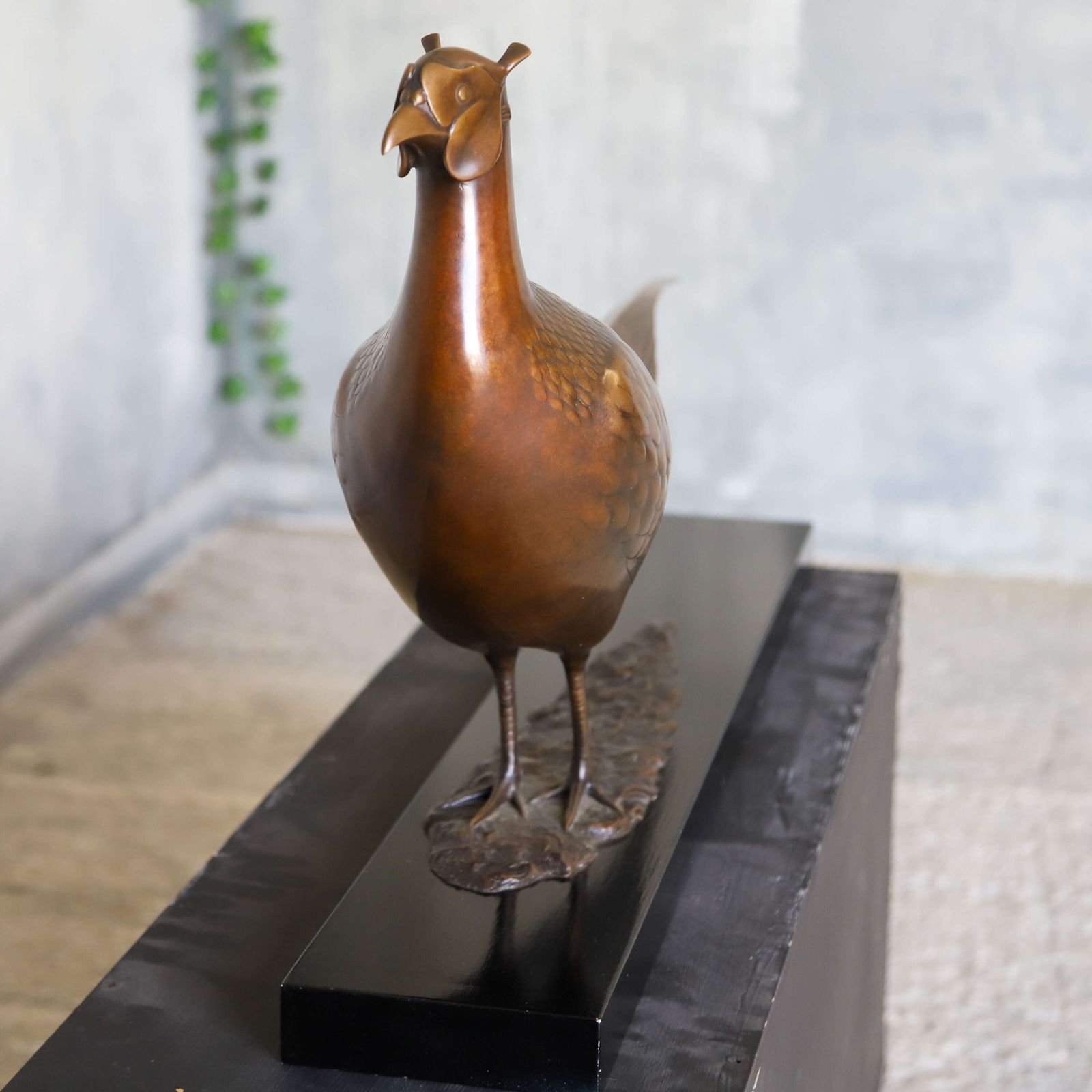 photo buy Bronze Pheasant Sculpture By David Norris Frss, Limited Edition 1/9, Lost‑Wax Cast