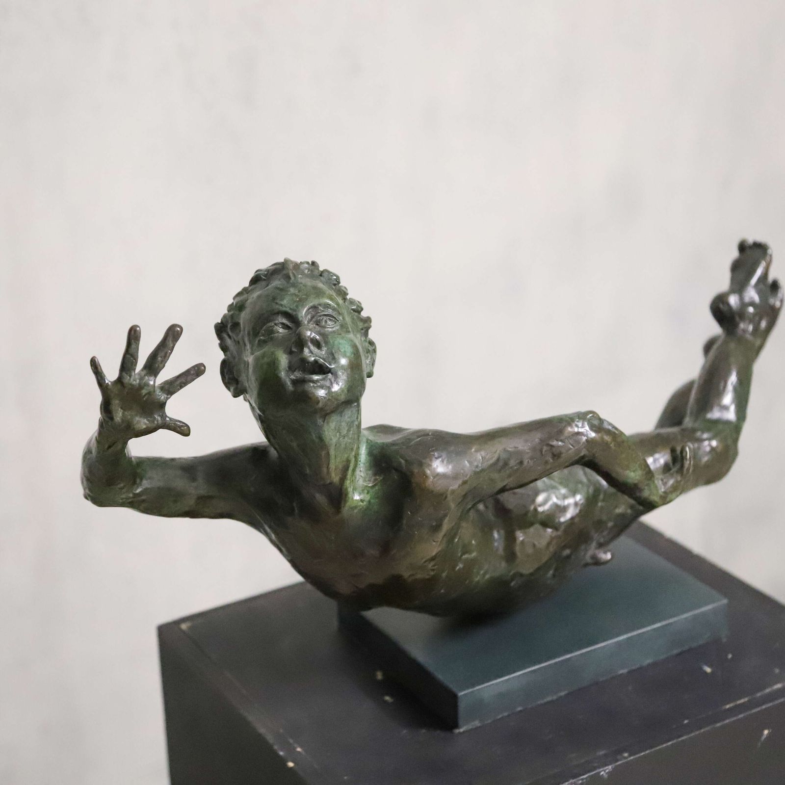 Swimming Boy – Contemporary Bronze Sculpture By Russian‑Born Artist Eva, Signed & Dated photo for sale