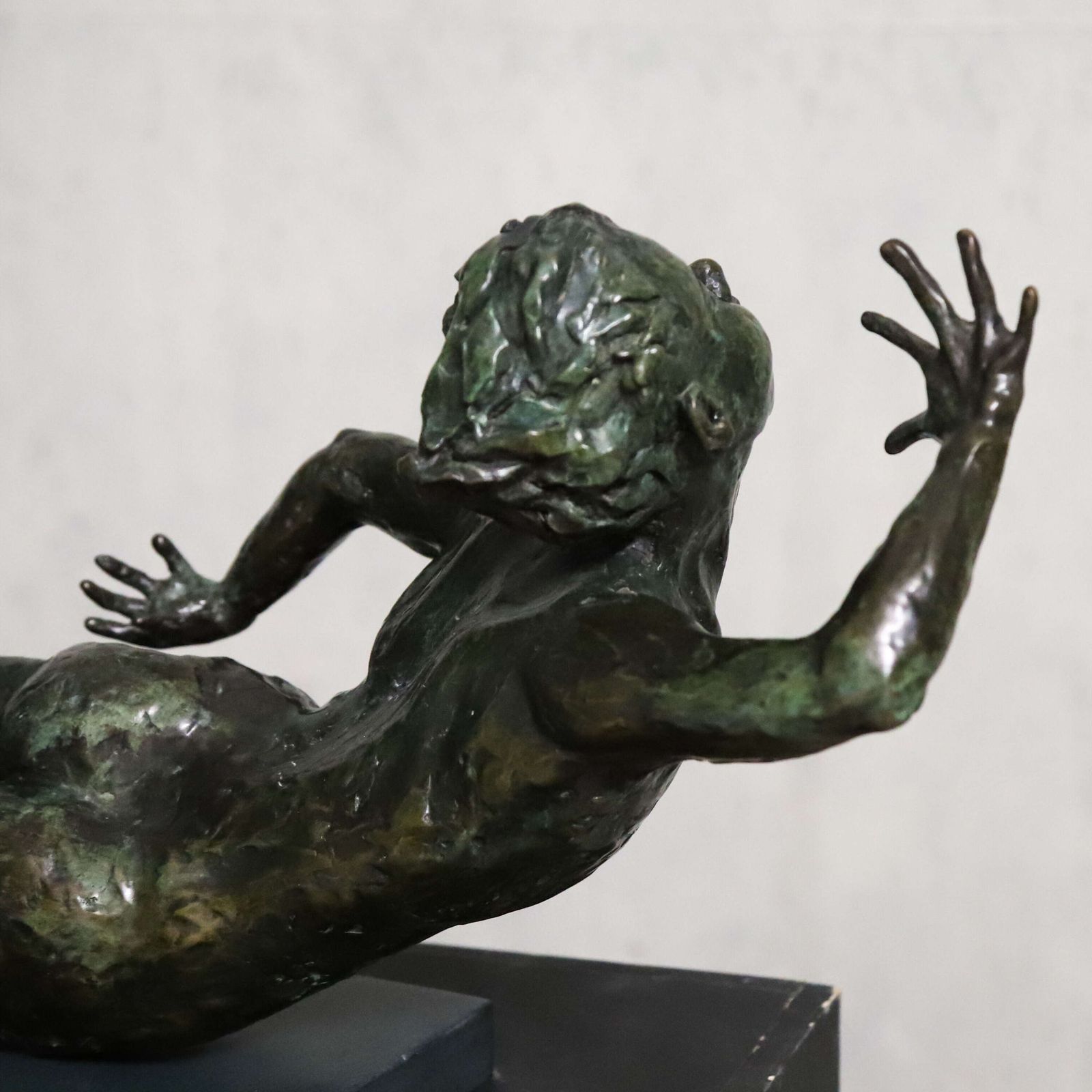 photo for sale Swimming Boy – Contemporary Bronze Sculpture By Russian‑Born Artist Eva, Signed & Dated