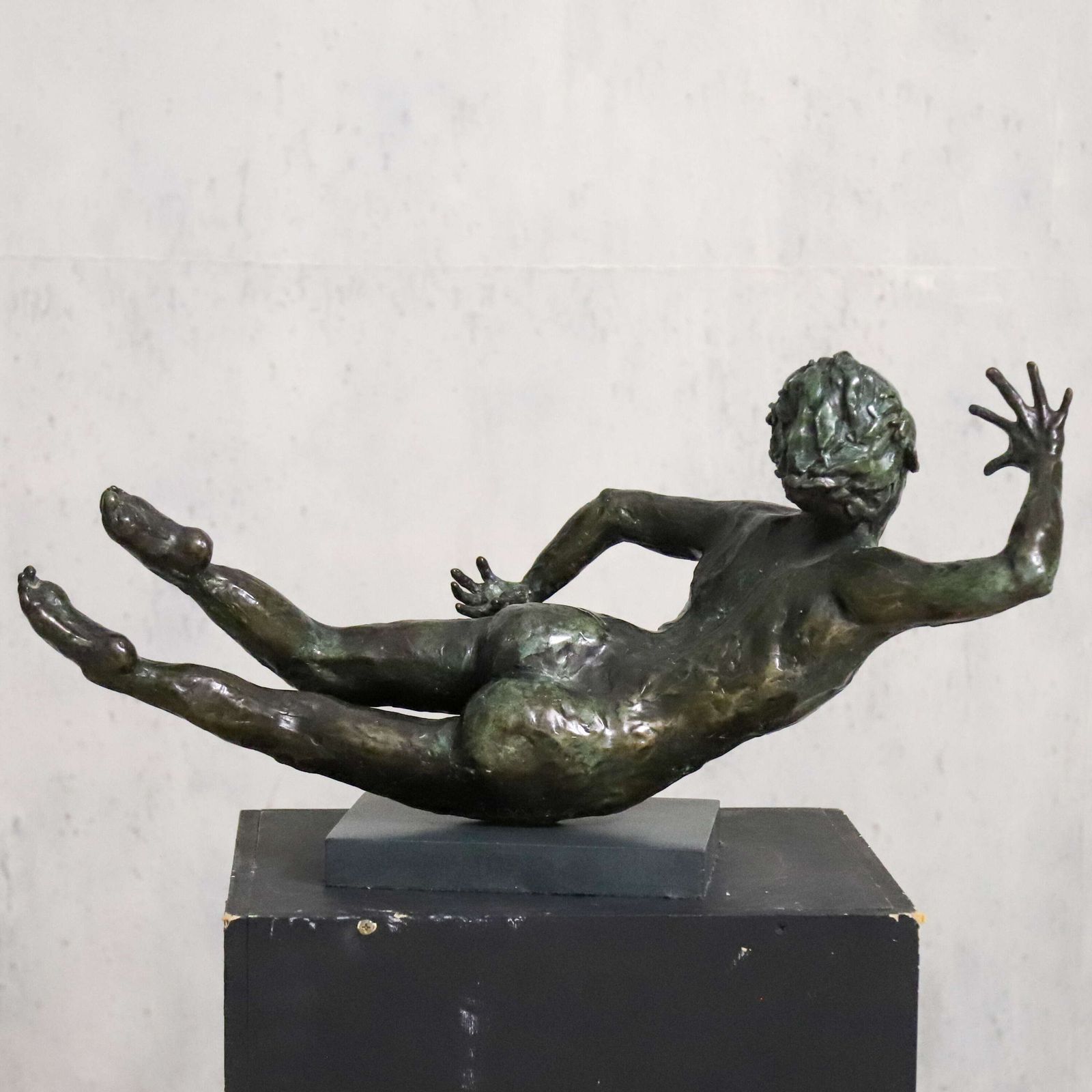 Art Swimming Boy – Contemporary Bronze Sculpture By Russian‑Born Artist Eva, Signed & Dated photo