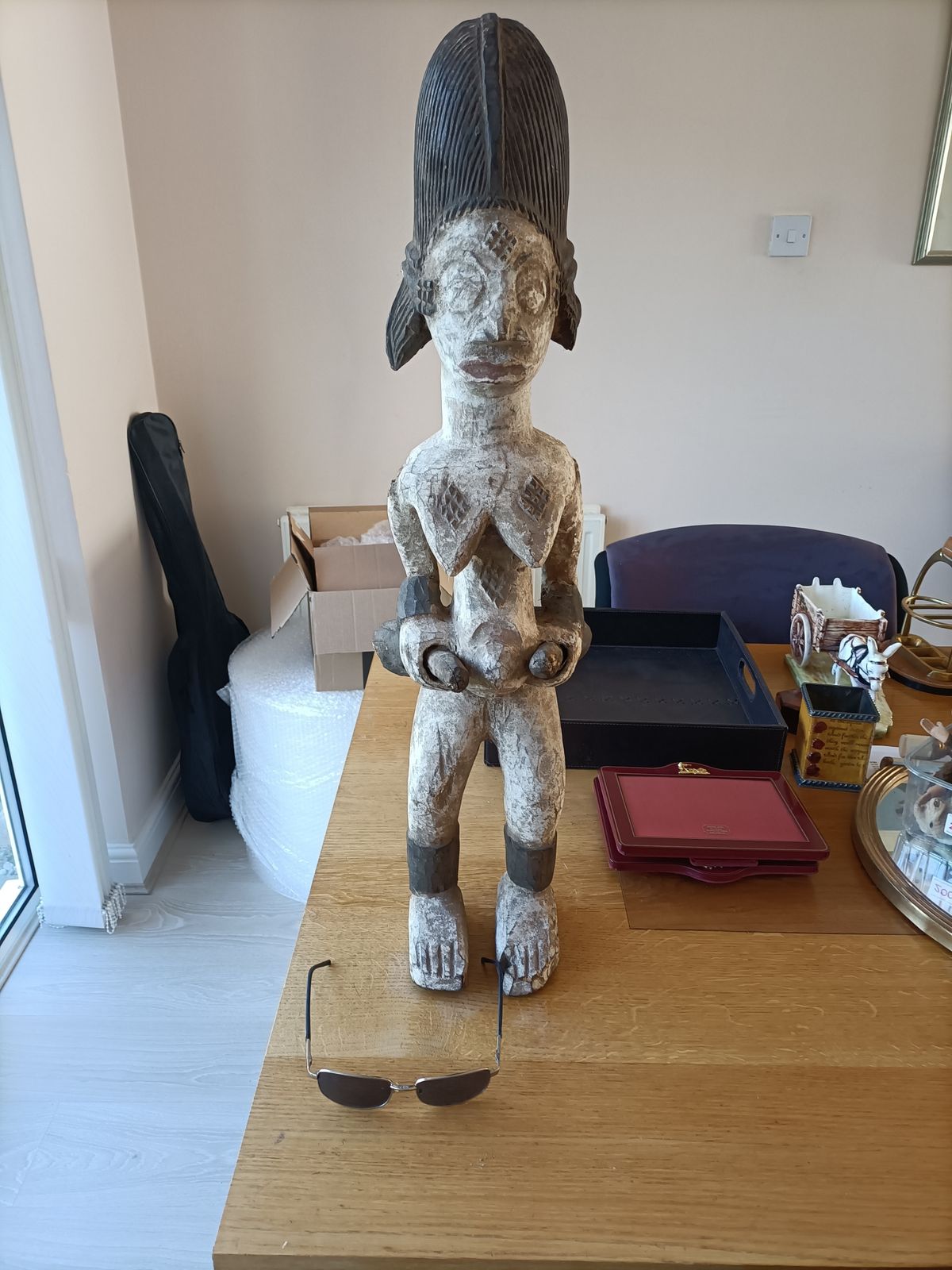 photo for sale Igbo Alusi Carved Wood Shrine Figure ., 1940s