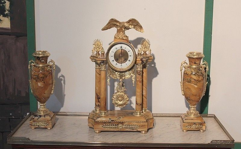 Fireplace Mantel Marble And Bronze 19th