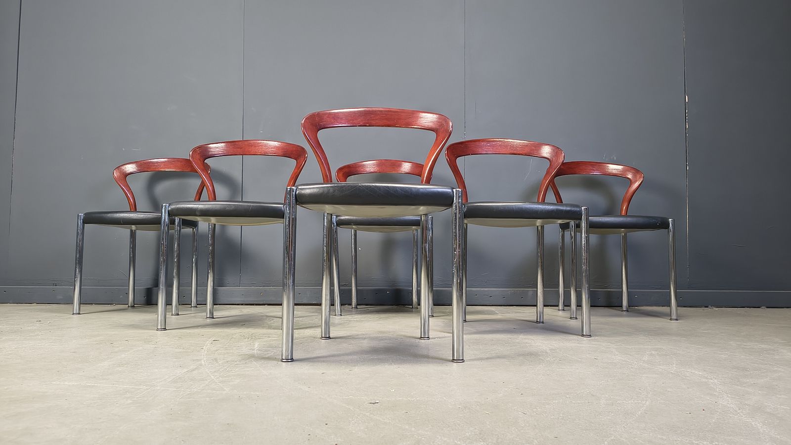 photo for sale Vintage Lotus Chairs By Hartmut Lohmeyer For Kusch & Co., 1970s, Set Of 6