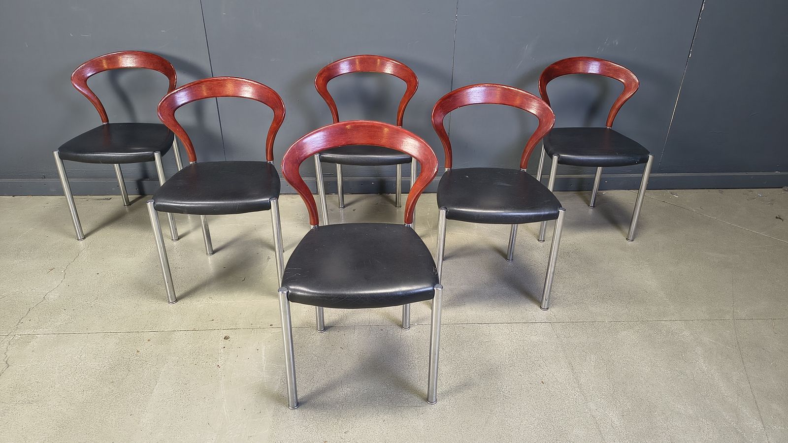 950.0 Vintage Lotus Chairs By Hartmut Lohmeyer For Kusch & Co., 1970s, Set Of 6 photo