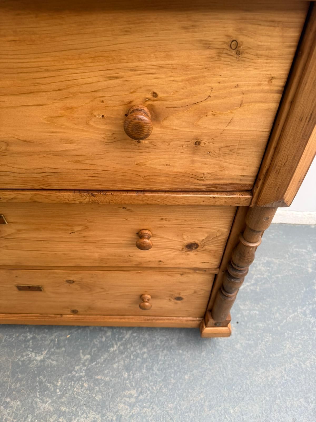 A Quality Pine Hungarian Waxed Georgian 3 Drawer Chest Of Drawers photo for sale