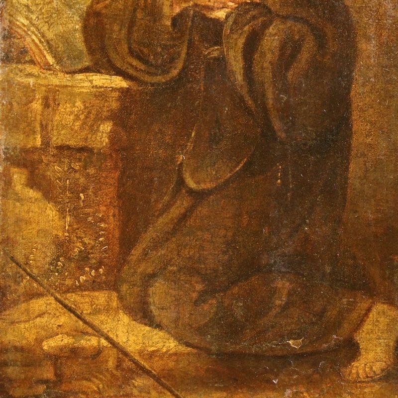 Tableau italien d'époque, Saint François de Paule, XVIIe siècle photo vinterior