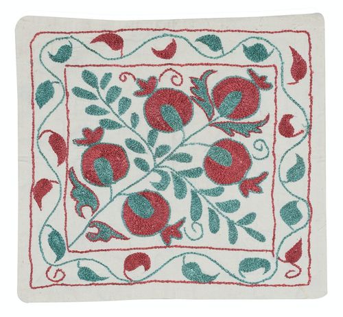 16"X18" Embroidered Cotton Cushion Cover. New Toss Pillow. Modern Lace Pillow