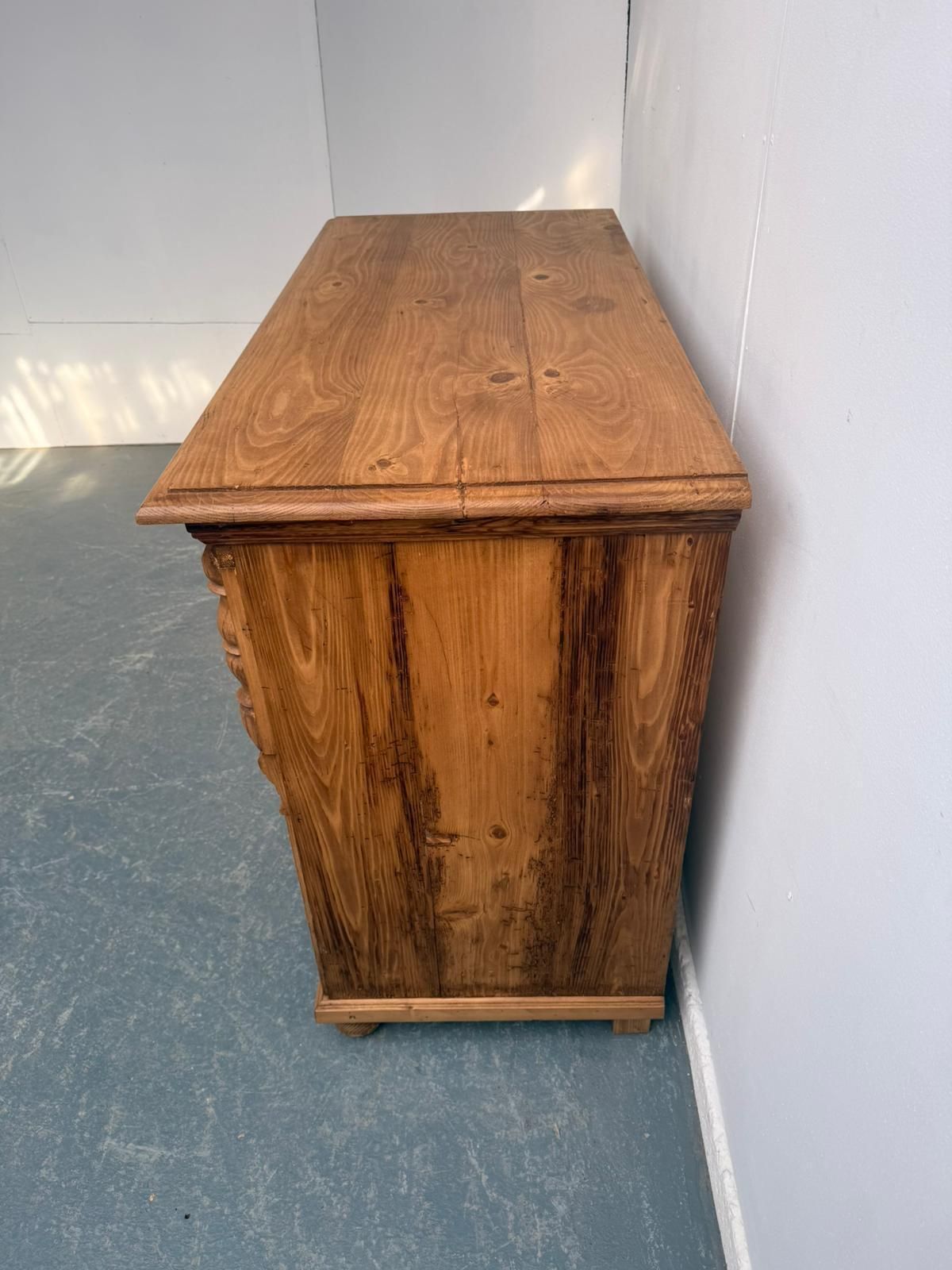 Furniture An Early Victorian Pine Hungarian Waxed 3 Drawer Chest Of Drawers photo