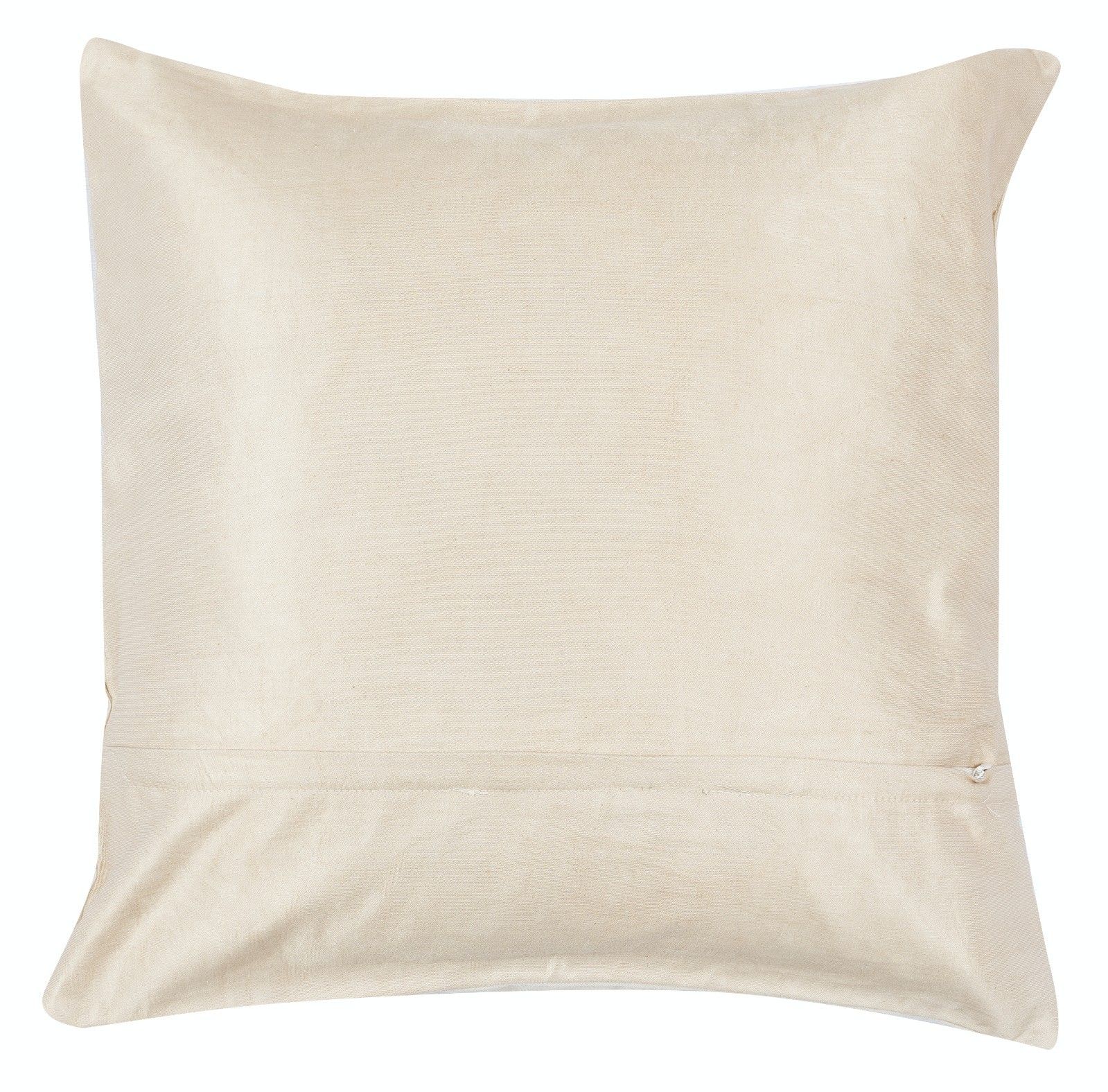 20"X20" Embroidered Pillow Cover. Boho & Chic Home Decor. All Silk Cushion Cover photo Textiles