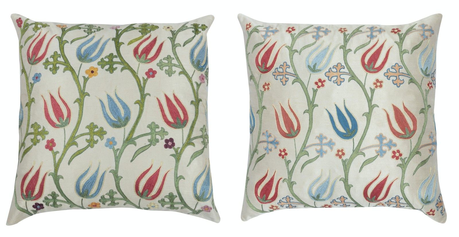 Lot de 2 housses de coussin en soie 100 % - 48 x 48 cm (19" x 19"), une paire