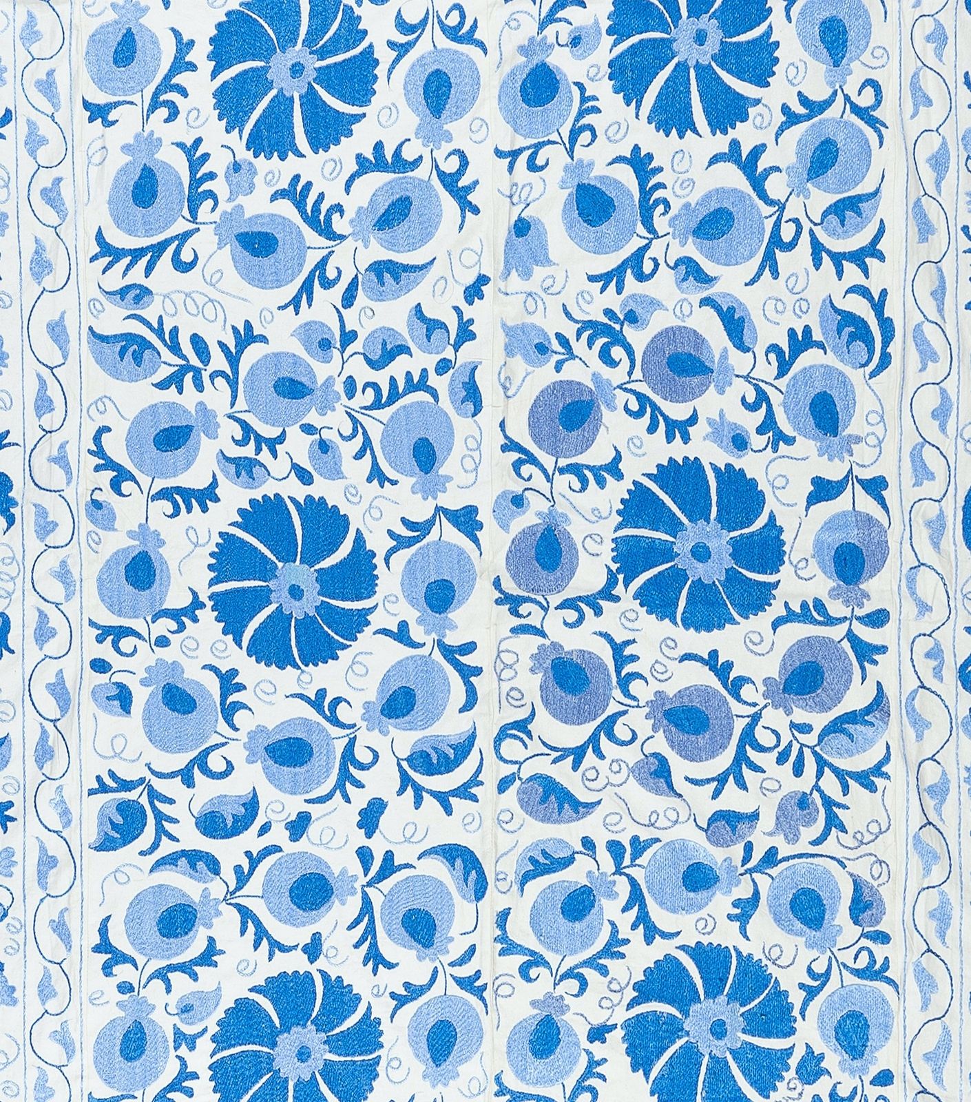6.3x8.3 Ft Classic Uzbek Suzani Embroidery, New Silk Wall Hanging Or Bed Cover photo Art