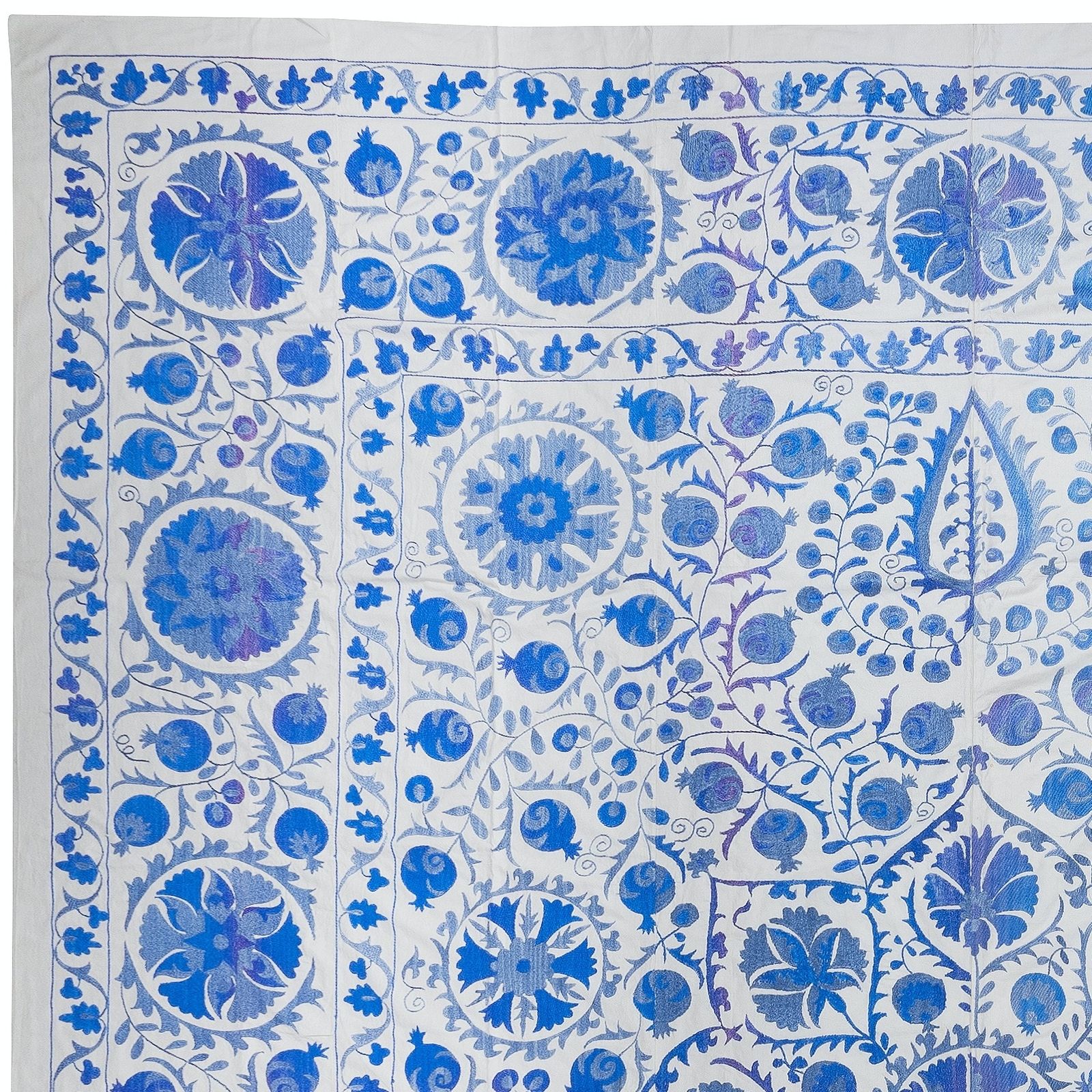 10x11.8 Ft Rare Size Silk Embroidery Wall Hanging, Modern Uzbek Suzani Bed Cover photo furniture