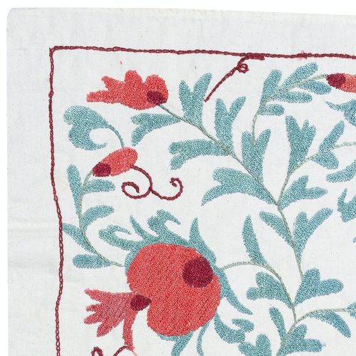 20x35 In Embroidered Wall Hanging. Cotton Tablecloth. Handmade Sofa Spread photo furniture