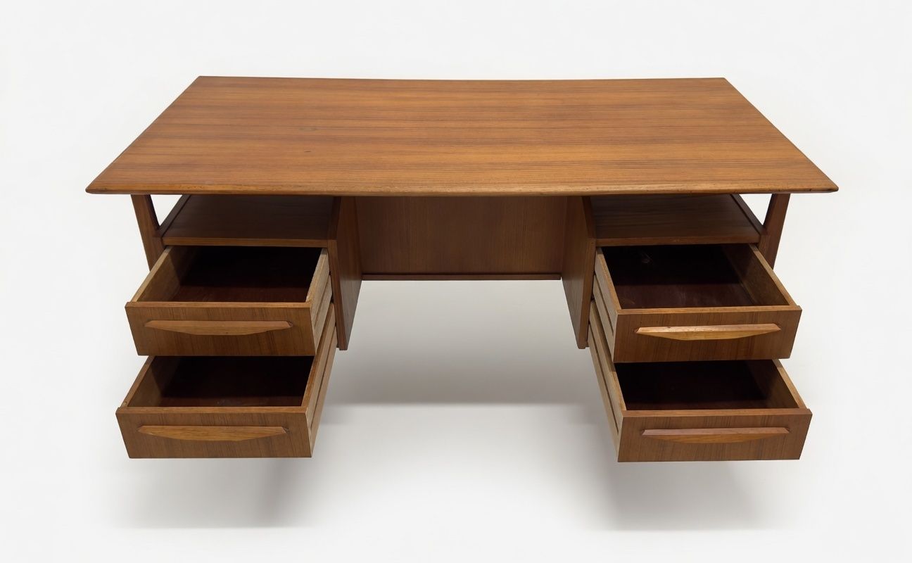 Teak Desk By Gunner Nielsen For Tibergaard, 1960s. photo for sale