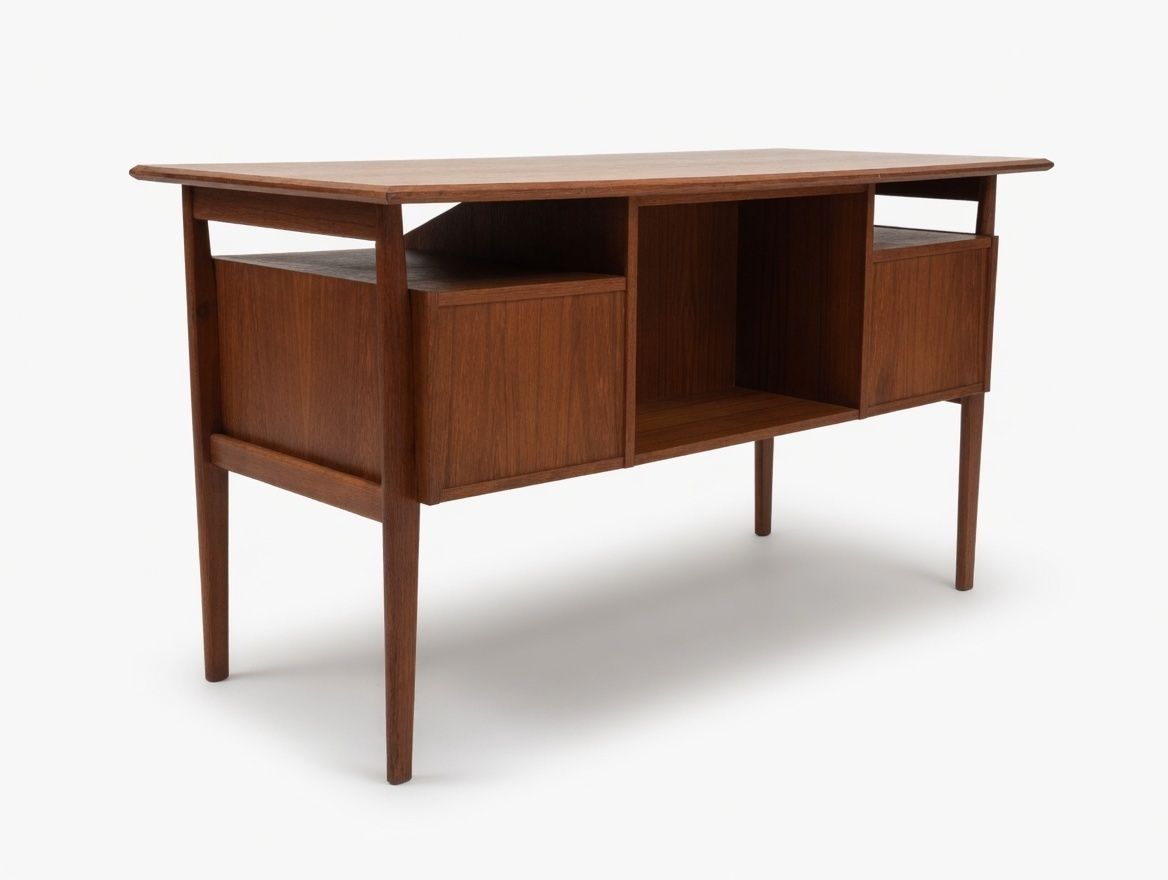 Teak Desk By Gunner Nielsen For Tibergaard, 1960s. photo vintage