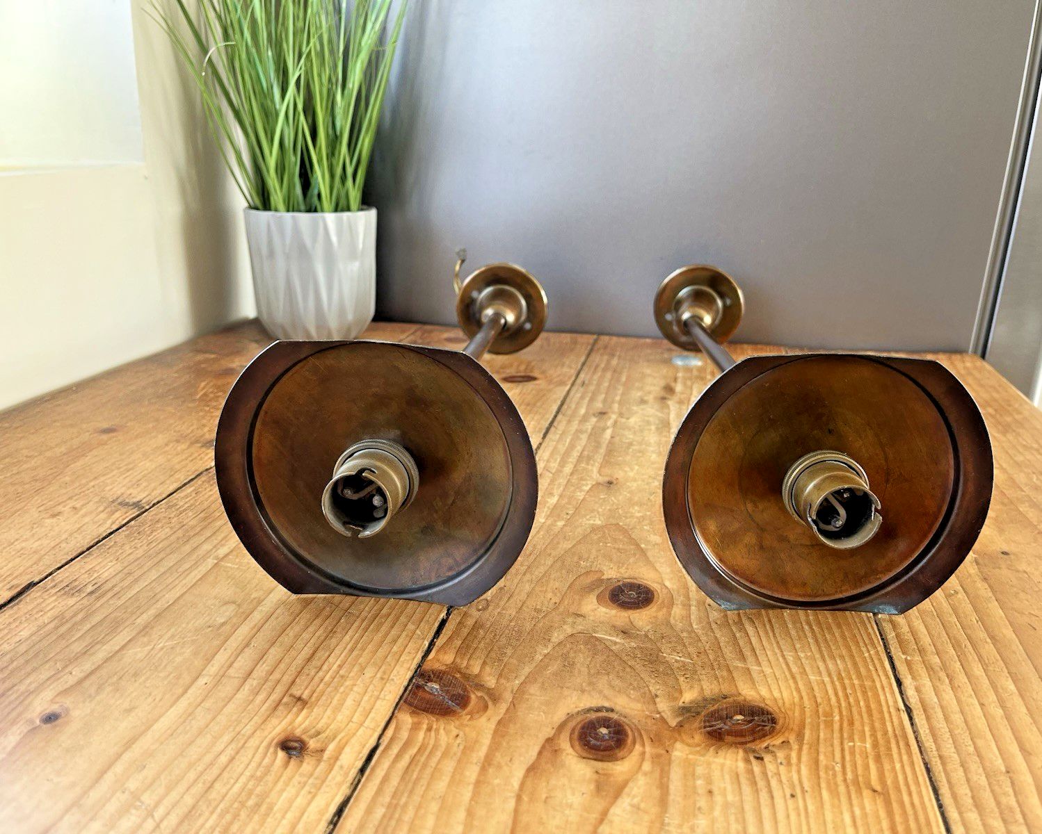 Art Deco Copper Falks Light Fitting Ceiling Pole For Opaline Chapel Church Shade photo Lighting