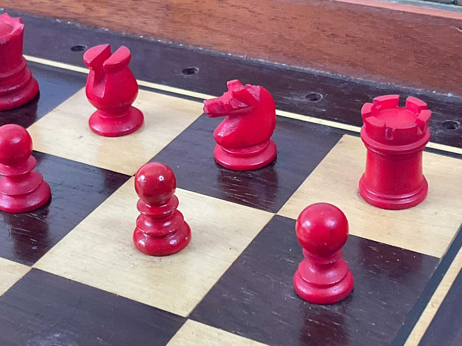 photo vinterior Grand Victorian Bone Travel Chess Set – Peter Robinson Oxford St. London – C. 1890