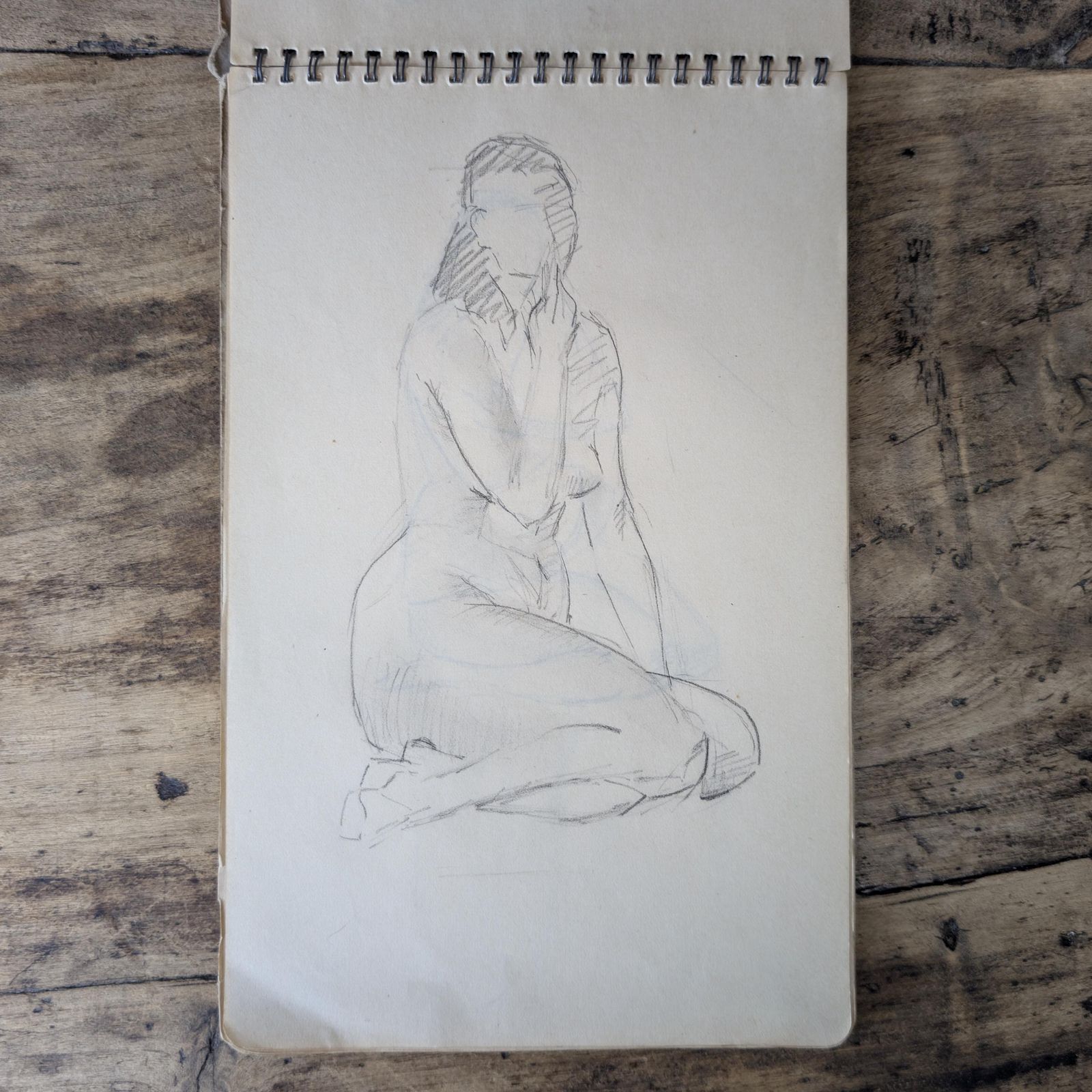 179.0 1940s Canson Sketchbook, Original French Life Drawings Figure Studies 47 Pages photo