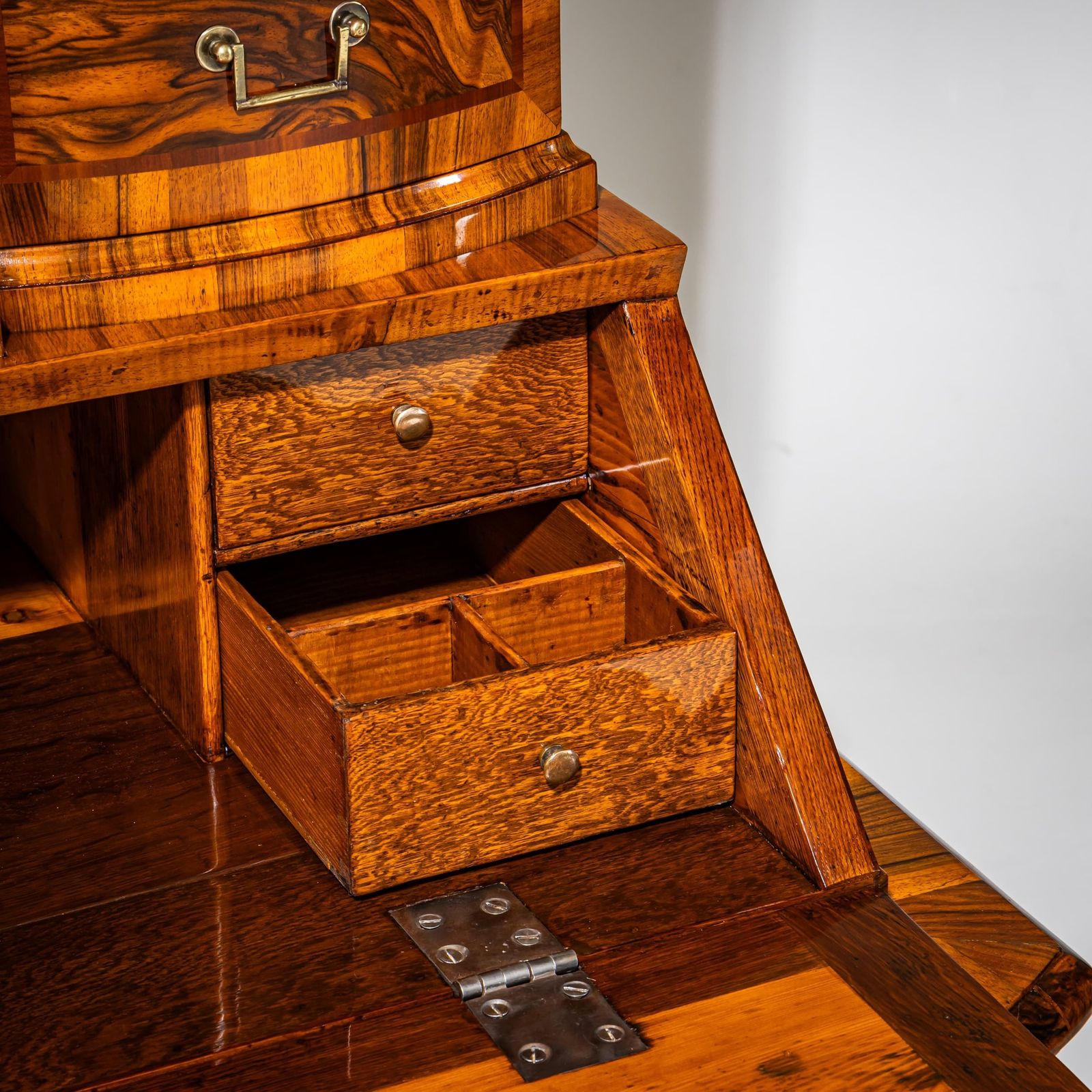 Baroque Slant Front Secretary In Walnut, Mid 18th Century photo furniture