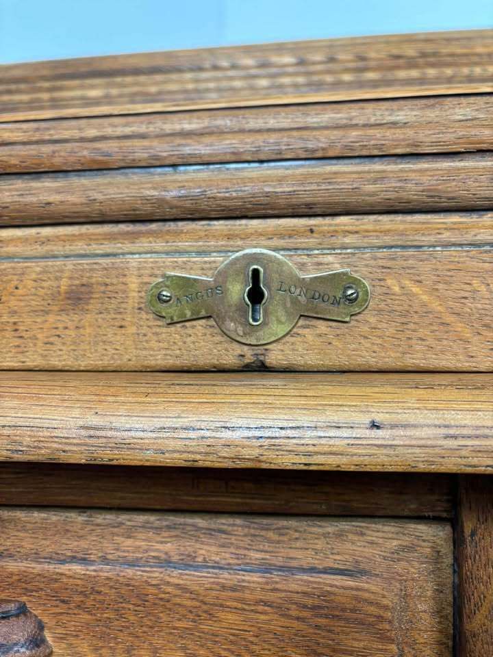 Edwardian Oak Small Roll Top Desk photo buy