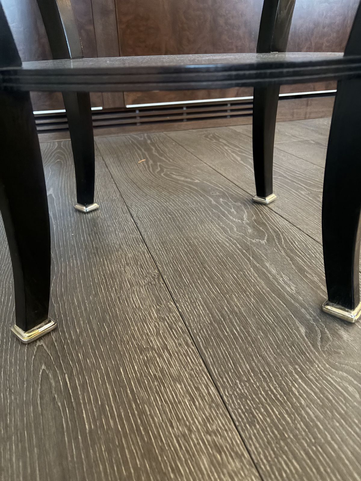 Nina Campbell Massanet Centre Table – Ebonised Oak & Nickel photo furniture
