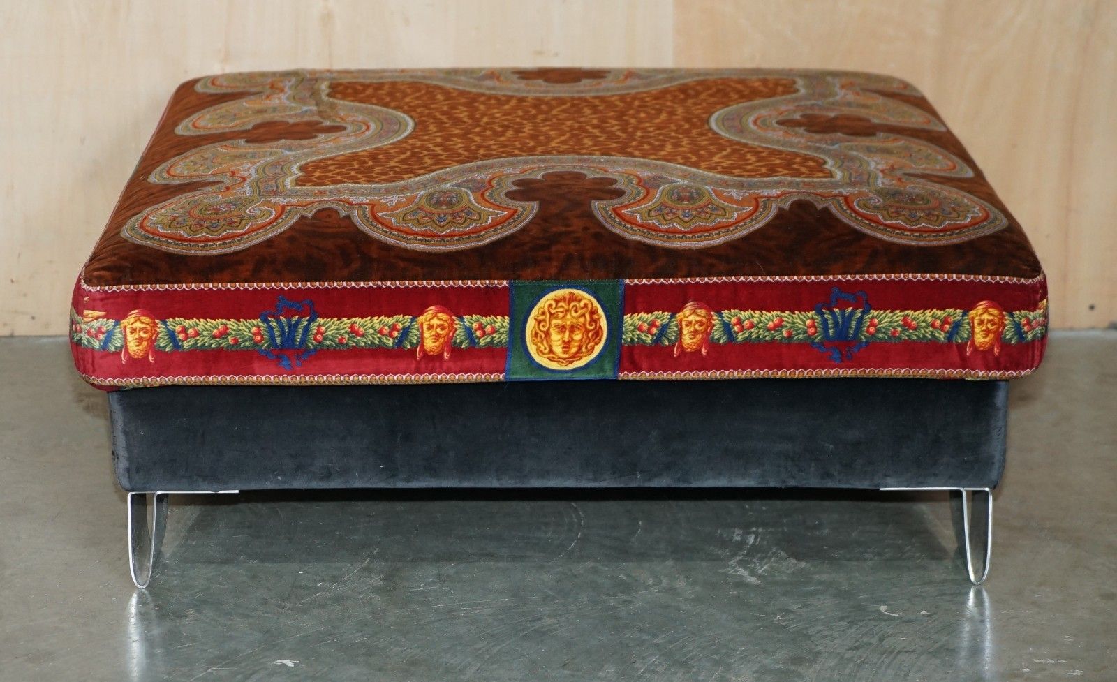 3950.0 £9,000 Versace Italy 2003 Ilian Rachov Designed Ottoman Footstool Part Of Suite photo
