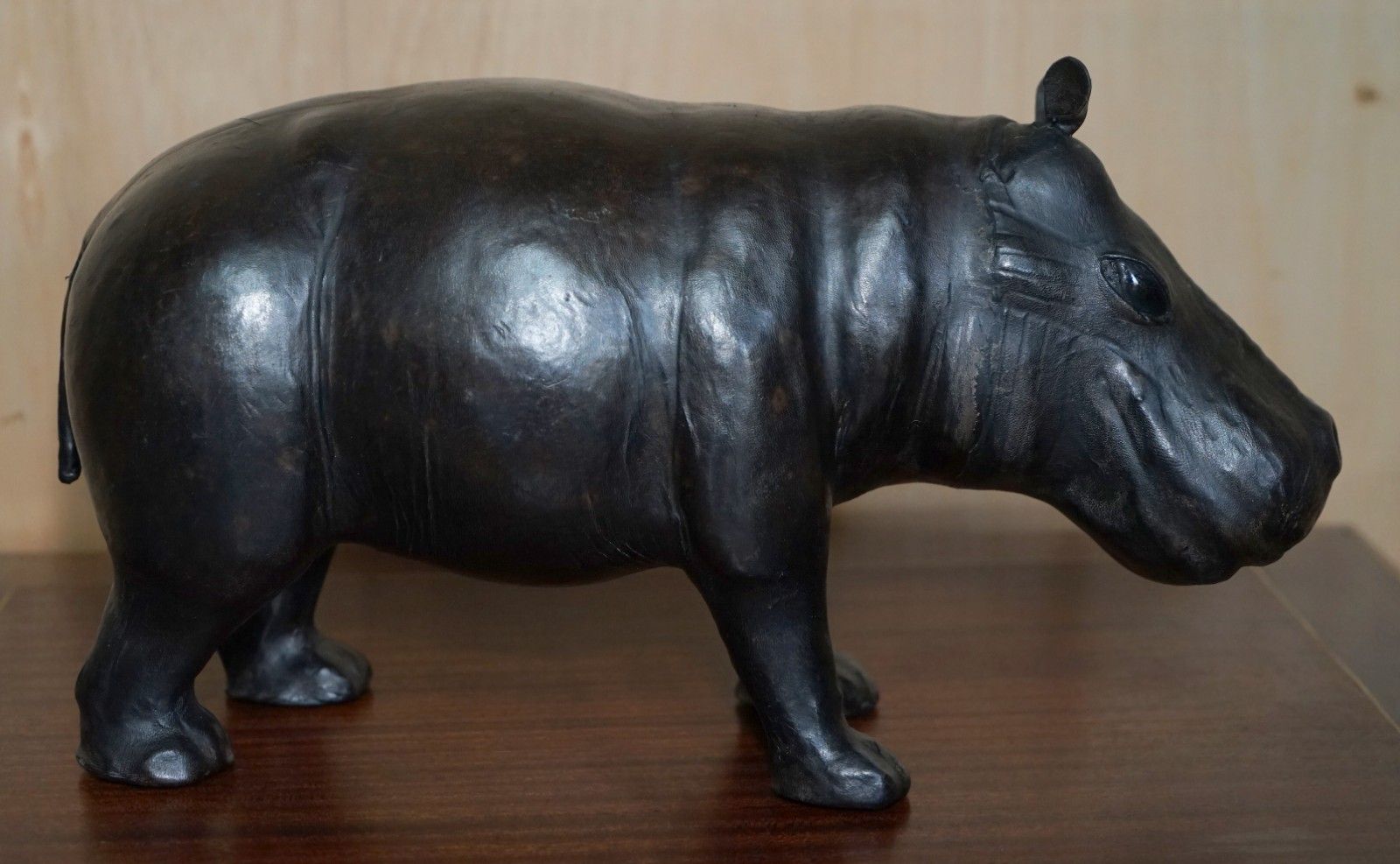 photo for sale Lovely Liberty's London Omersa Brown Leather Hippopotamus Footstool Hippo