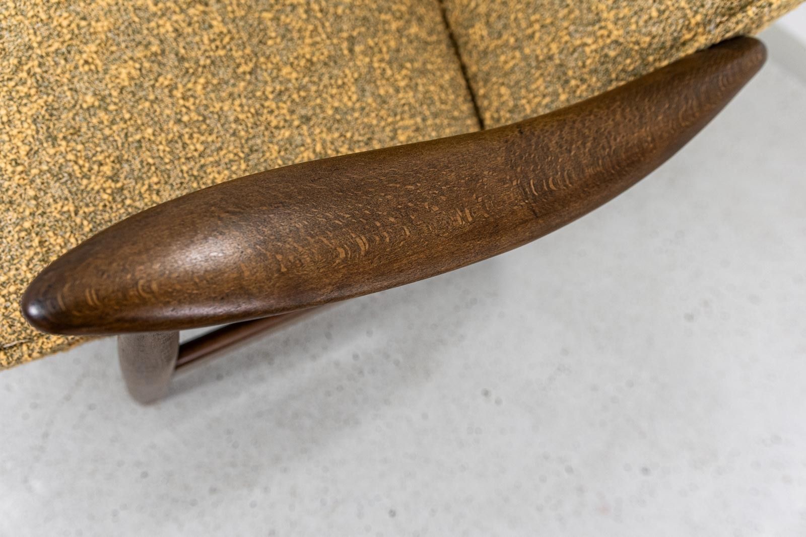 photo for sale Mid Century Armchair Gfm87 By Juliusz Kędziorek, Kvadrat Boucle Poland, 1960s