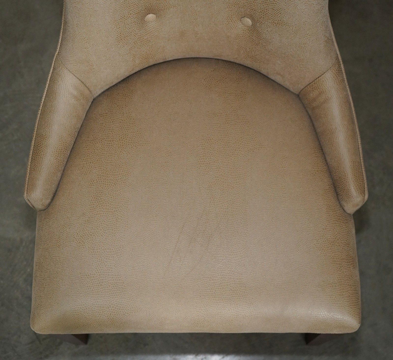 Eight Tim Gosling Designer Faux Shagreen Upholstered Suede Feel Dining Chairs photo buy