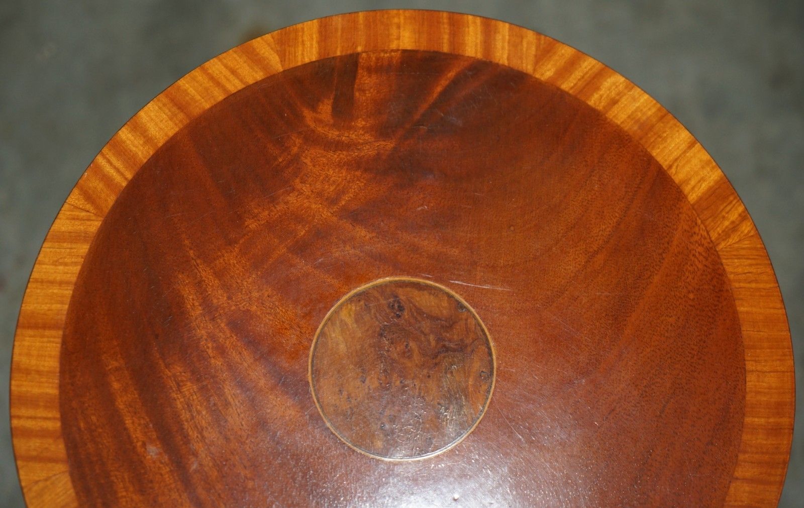 Pair Of Fully Restored Flamed Mahogany Pollard Oak Round Tripod Side End Tables photo 2750.0