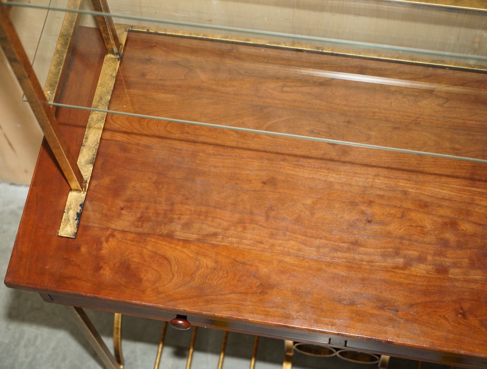 photo vinterior Stunning American Mid Century Modern Circa 1960's Mahogany & Brass Dry Bar