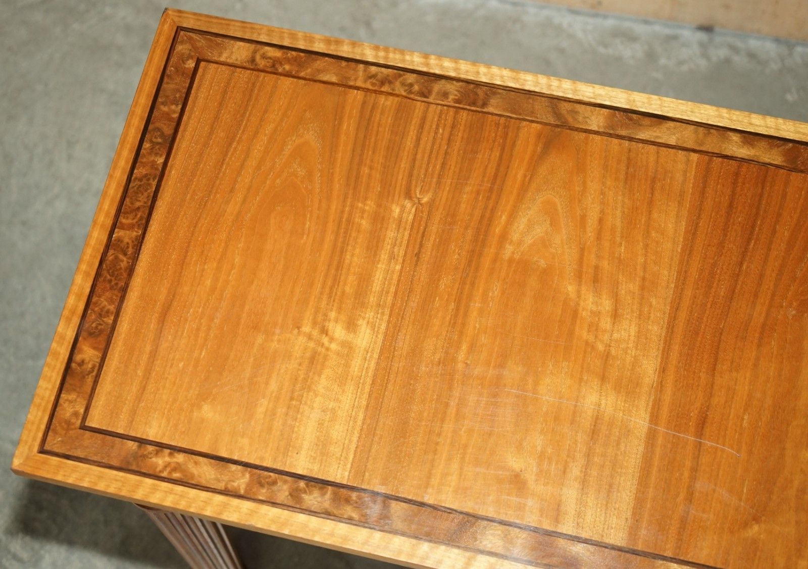 photo for sale Stunning Rrp £12000 Viscount David Linley 1993 Stamped Burr Walnut Console Table